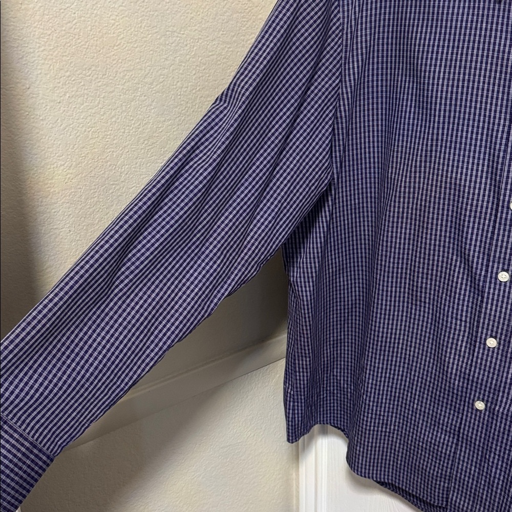 Antigua Mens 2XL TCU Horned Frogs Gingham Long Sleeve Woven Button Down Shirt - Picture 5 of 14